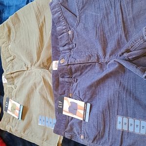 2 pair GAP frayed hem corduroy shorts